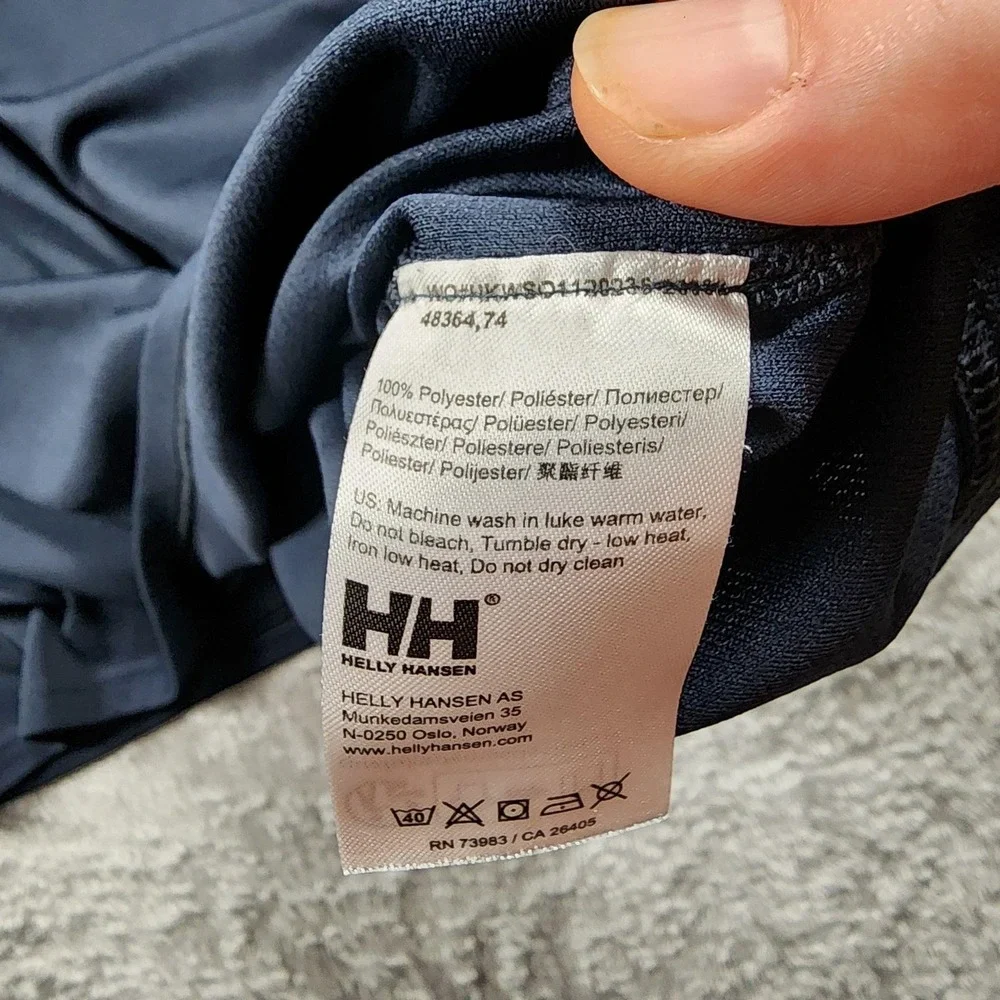 Helly Hansen Shirt Mens 3XL Blue Long Sleeve Performance Base Layer Lightweight